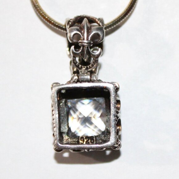 Sterling Silver Cubic Zirconia Snake Chain Necklace 12 Grams - Picture 2 of 7